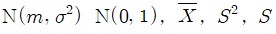 N(M,A2) N(0,1),X,S2,S